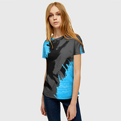 Футболка женская Extreme blue, цвет: 3D-принт — фото 2