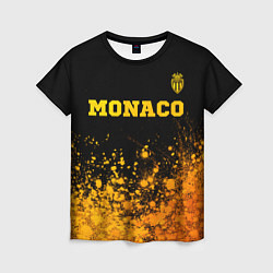 Женская футболка Monaco - gold gradient посередине