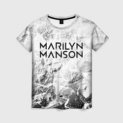 Женская футболка Marilyn Manson white graphite