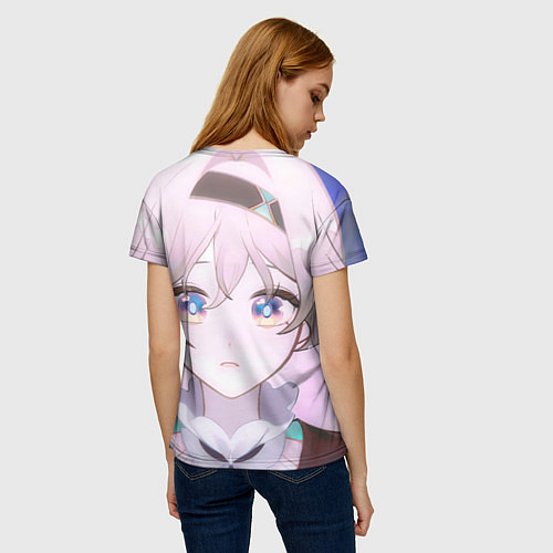 Женская футболка Honkai Star Rail Firefly smile / 3D-принт – фото 4