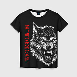 Женская футболка Волк - помни свои корни