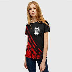 Футболка женская Fiat sport grunge, цвет: 3D-принт — фото 2