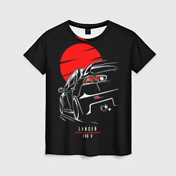 Футболка женская Mitsubishi Lancer Evo 10, цвет: 3D-принт