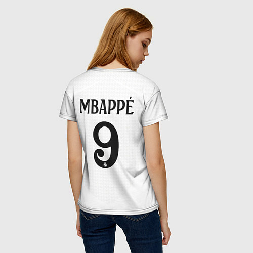 Женская футболка Мбаппе Реал Мадрид форма 24-25 домашняя / 3D-принт – фото 4