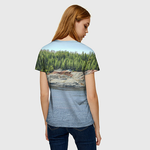 Женская футболка Троицко-байновское месторождение глины / 3D-принт – фото 4