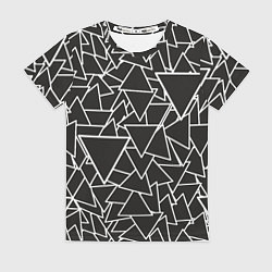 Футболка женская Черный треугольник, цвет: 3D-принт