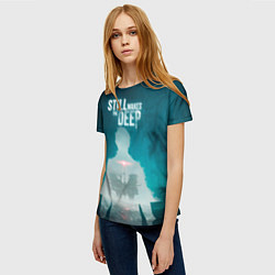 Футболка женская Still wakes the deep силуэт, цвет: 3D-принт — фото 2