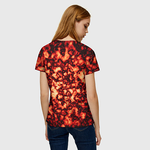 Женская футболка Узор огня / 3D-принт – фото 4