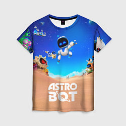 Женская футболка Astro bot персонажи