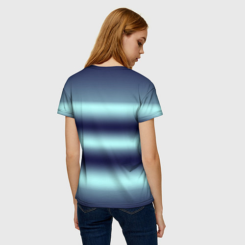 Женская футболка Полосы градиент / 3D-принт – фото 4