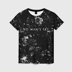 Женская футболка No Mans Sky black space asteroids