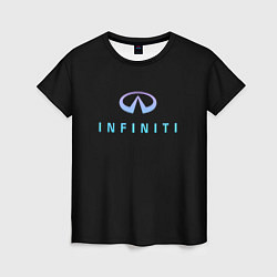 Женская футболка Infiniti logo neon