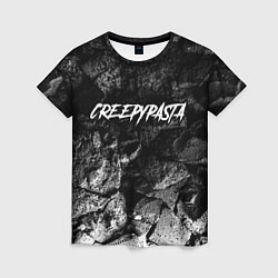 Женская футболка CreepyPasta black graphite