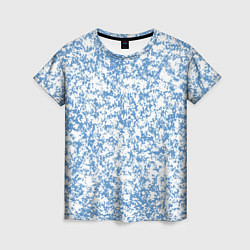 Женская футболка Пёстрый бело-голубой