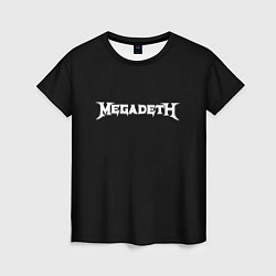 Женская футболка Megadeth logo white
