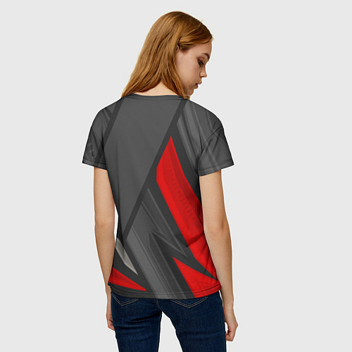 Женская футболка Berserk red lines / 3D-принт – фото 4