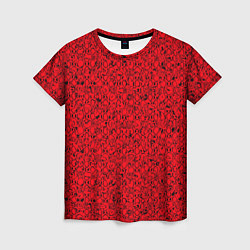 Женская футболка Красный текстурированный