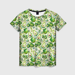 Женская футболка Авокадо и брокколи