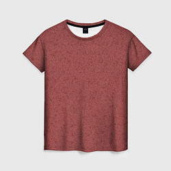 Женская футболка Тёмный пыльно-розовый текстурированный