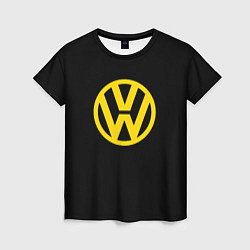 Женская футболка Volkswagen logo yellow