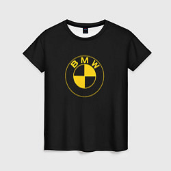 Женская футболка BMW logo yellow