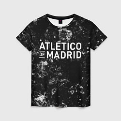 Футболка женская Atletico Madrid black ice, цвет: 3D-принт