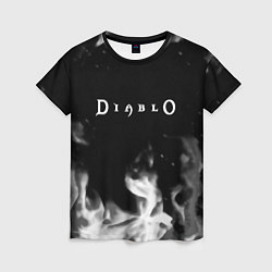 Женская футболка Diablo fire black