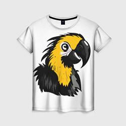 Женская футболка Желтый попугай