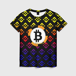 Женская футболка Bitcoin binance