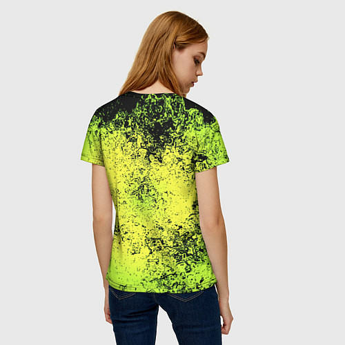 Женская футболка Dead by daylight краски кислотные / 3D-принт – фото 4