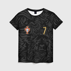 Женская футболка Форма Роналду номер 7 сборная Португалии