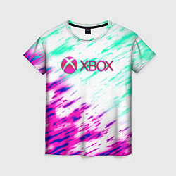 Женская футболка Xbox краски текстура игры