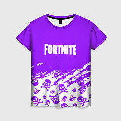 Женская футболка Fortnite skull pattern