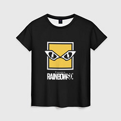 Женская футболка Rainbow six 6 logo games
