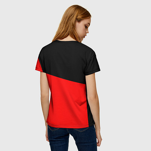 Женская футболка Roblox geometry red / 3D-принт – фото 4