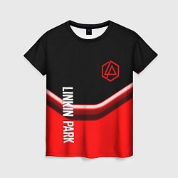 Женская футболка Linkin park geometry line steel