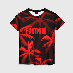 Женская футболка Fortnite tropic red