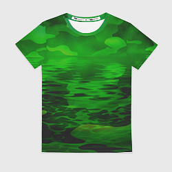 Женская футболка Камуфляж с водой