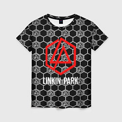 Женская футболка Linkin park logo pattern