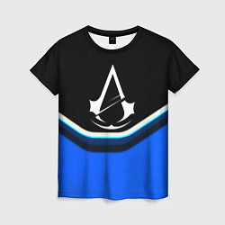 Женская футболка Assassins Creed logo abstergo