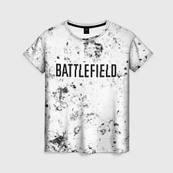 Женская футболка Battlefield dirty white craters