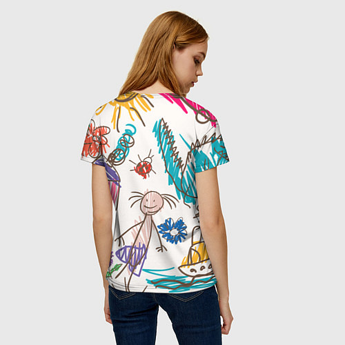 Женская футболка Детский принт / 3D-принт – фото 4