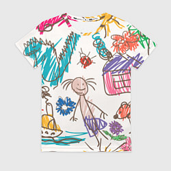 Футболка женская Детский принт, цвет: 3D-принт