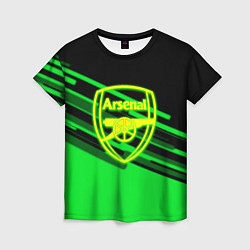 Женская футболка Arsenal geometry line green