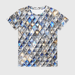 Женская футболка Хрустальные кристаллы - бриллиантовый блеск