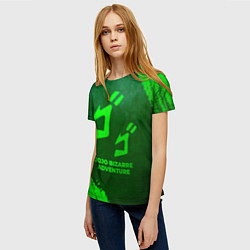 Футболка женская JoJo Bizarre Adventure - green gradient, цвет: 3D-принт — фото 2