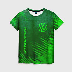 Футболка женская Volkswagen - green gradient вертикально, цвет: 3D-принт