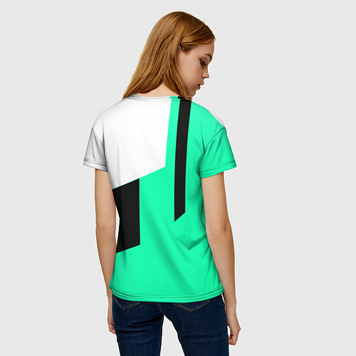 Женская футболка Juventus geometry / 3D-принт – фото 4