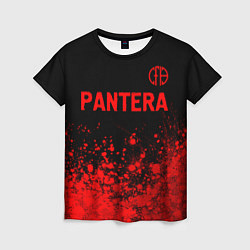 Футболка женская Pantera - red gradient посередине, цвет: 3D-принт