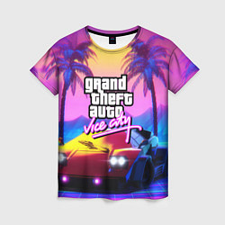 Женская футболка Vice city retro wave Lambo